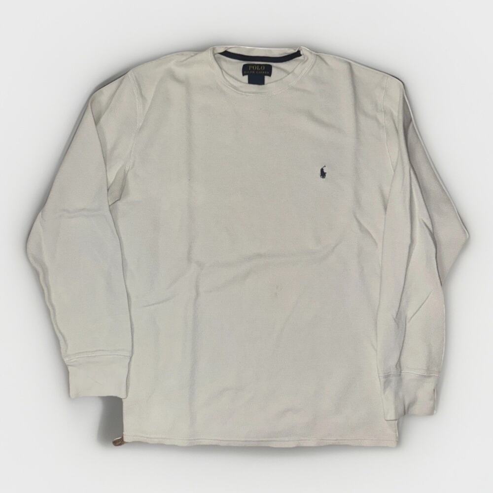 Polo Ralph Lauren Long Sleeve Thermal White Large 20x25